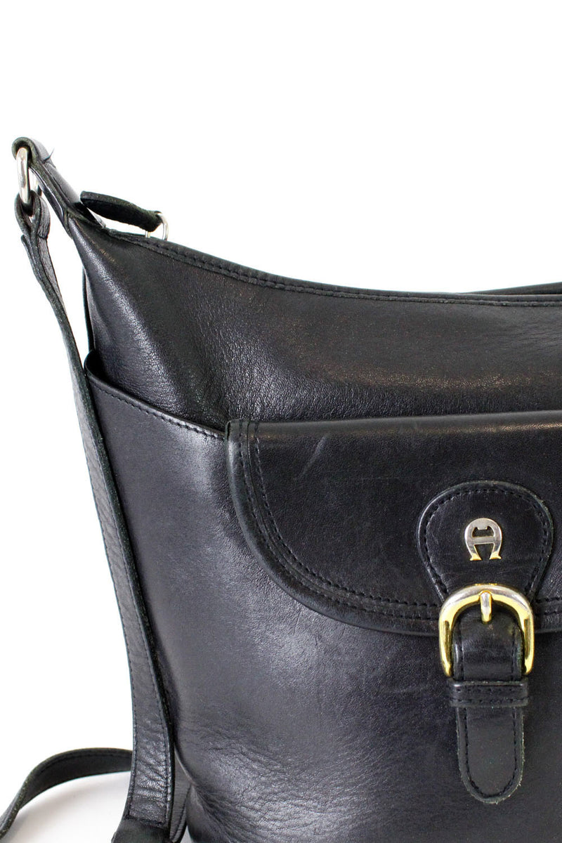 Aigner Black Bucket Bag