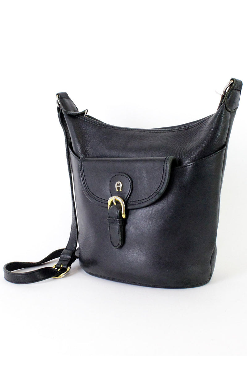 Aigner Black Bucket Bag