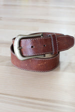 Mahogany Thick Leather Belt