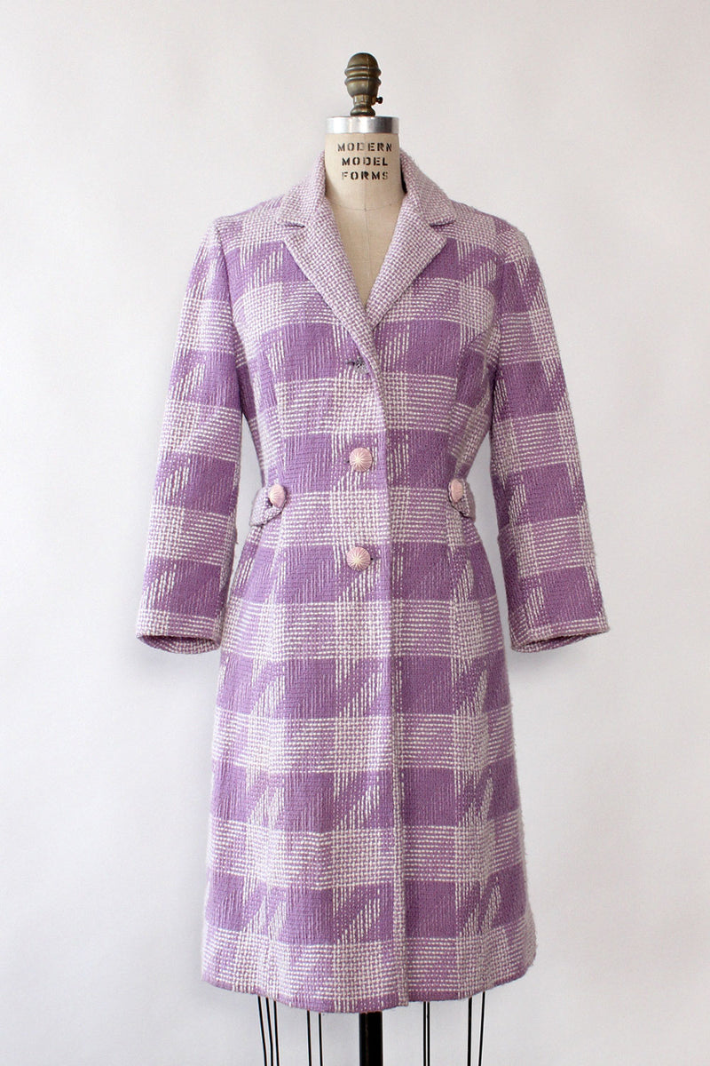 Lavender Houndstooth Coat S