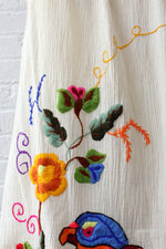 Macaw Rainbow Embroidered Dress XS-M