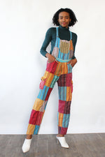 Rainbow Patchwork Cargo Overalls S/M