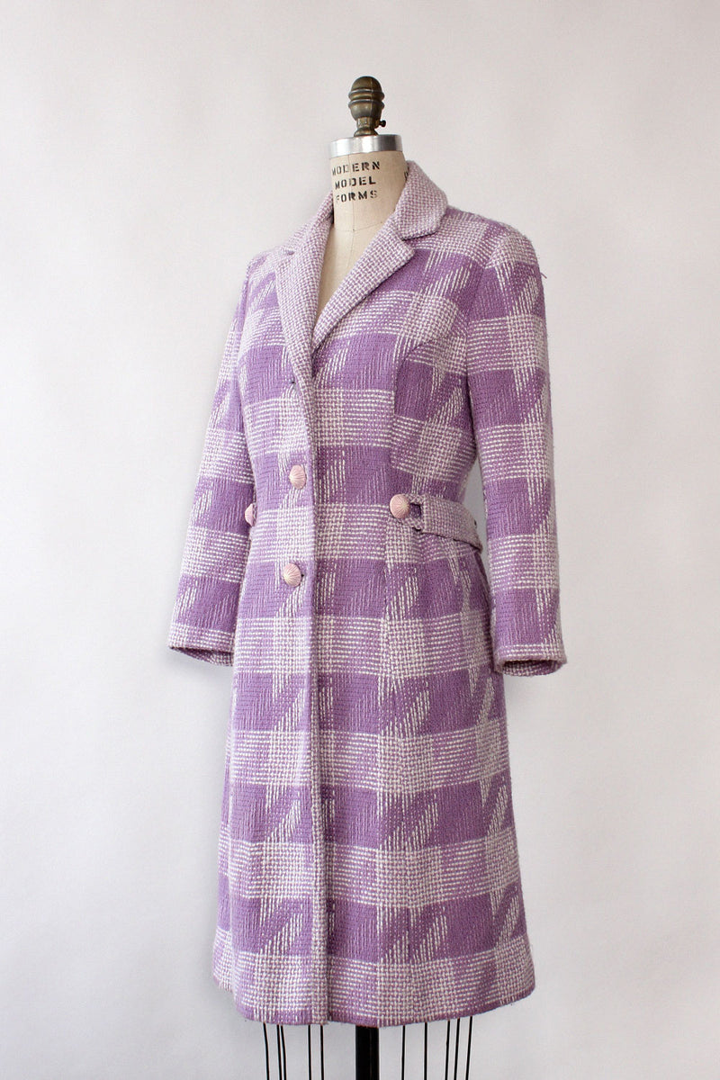 Lavender Houndstooth Coat S