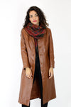 vintage long leather coat