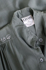 Sage Silk Char Dolly Dress M
