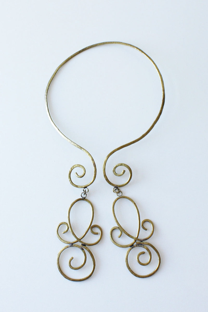Brass Infinity Collar Necklace