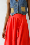 Scarlet Waterfall Skirt M