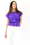 Abstract violet blouse S
