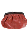 Burgundy Leather Clutch