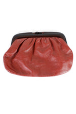 Burgundy Leather Clutch