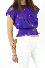 Abstract violet blouse S