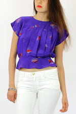 Abstract violet blouse S