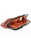 Burgundy Leather Clutch