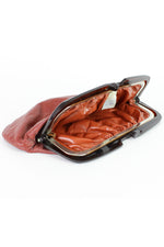 Burgundy Leather Clutch