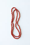 Persimmon Glass Beaded Strand