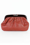 Burgundy Leather Clutch