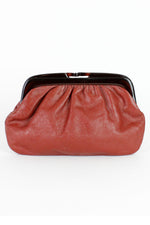 Burgundy Leather Clutch
