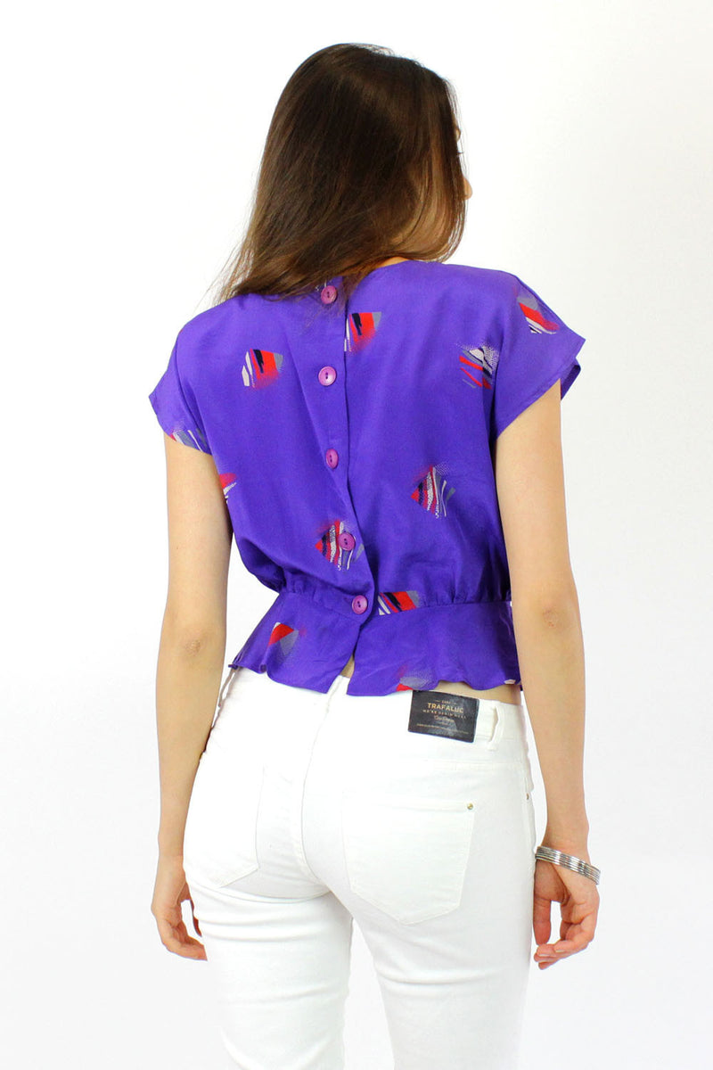 Abstract violet blouse S
