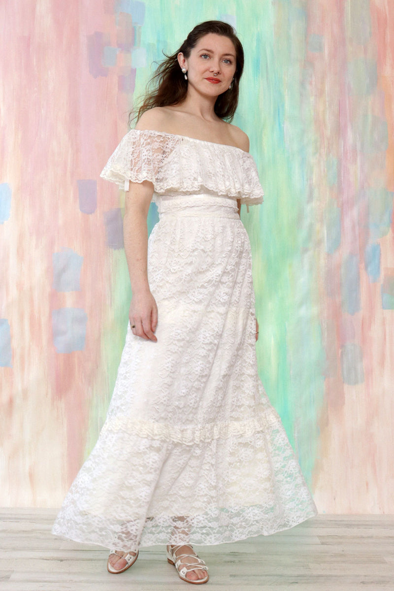 Soft Ivory Lace Prairie Maxi XS/S OMNIA Soft Ivory Lace Prairie Maxi XS/S OMNIA