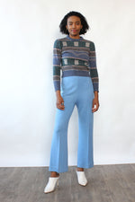 Sibleys Baby Blue Knit Flares M