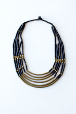 Brass River Bib Necklace
