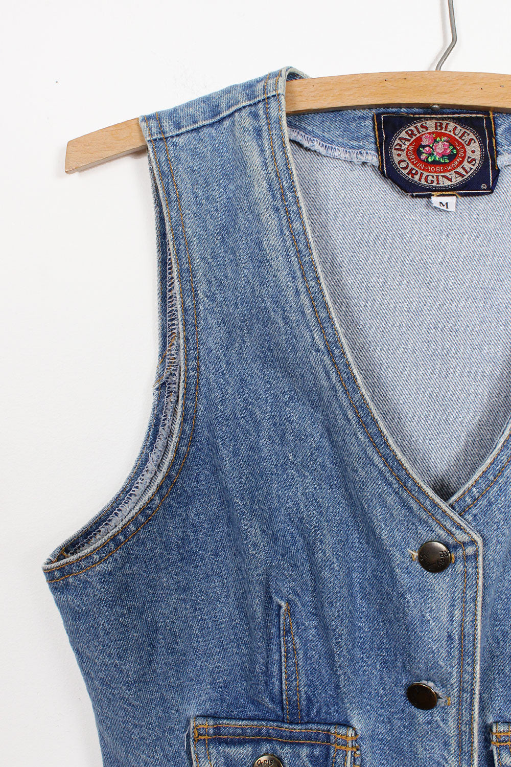 Fitted Denim Vest S/M