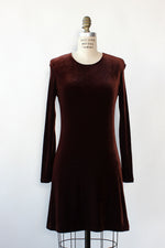 Aubergine Velvet Mini Dress S/M