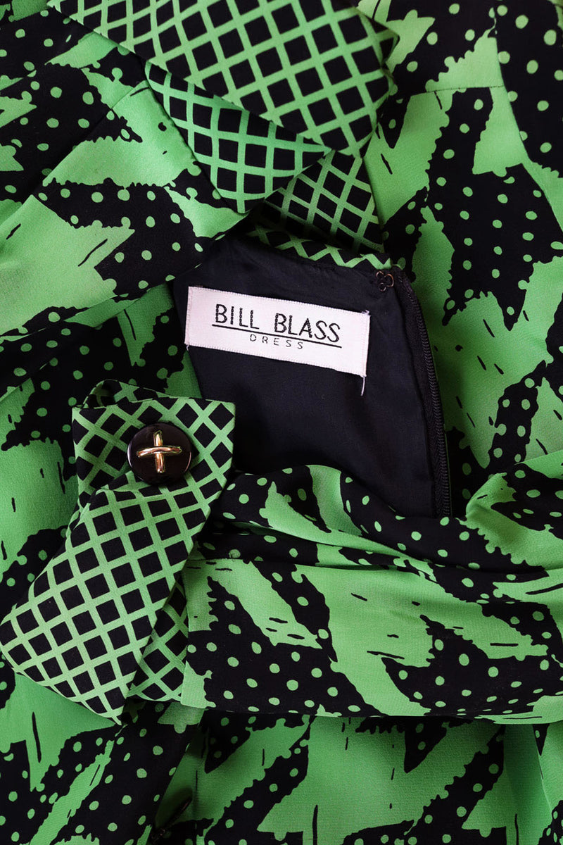 Lime Houndstooth Bill Blass Dress S/M