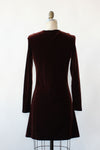 Aubergine Velvet Mini Dress S/M