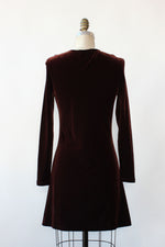 Aubergine Velvet Mini Dress S/M