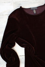 Aubergine Velvet Mini Dress S/M