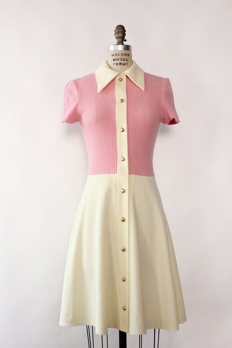 Strawberry & Cream Collared Dress M