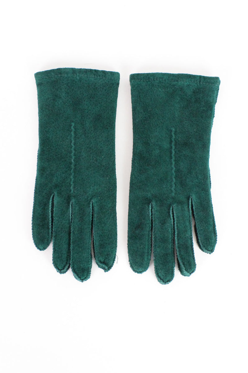 SALE...Forest Green Suede Gloves S/M