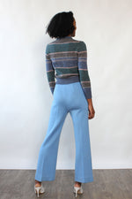 Sibleys Baby Blue Knit Flares M