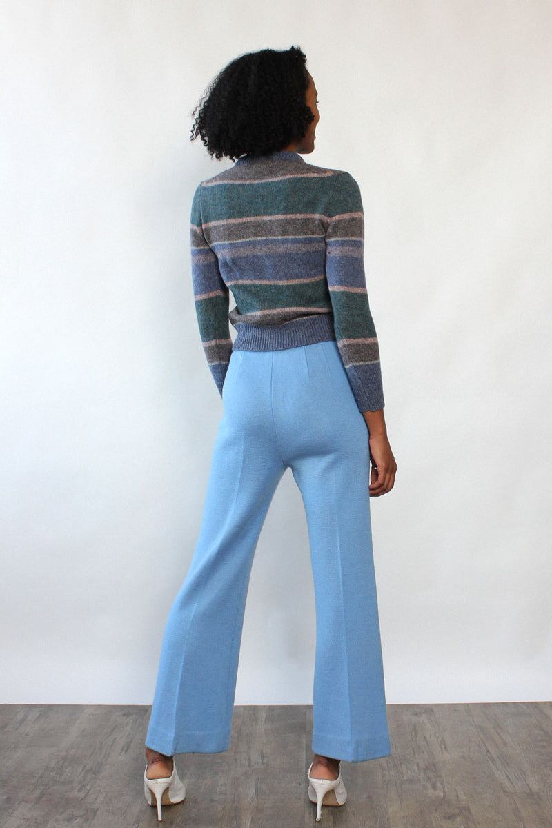 Sibleys Baby Blue Knit Flares M