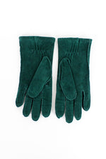 SALE...Forest Green Suede Gloves S/M