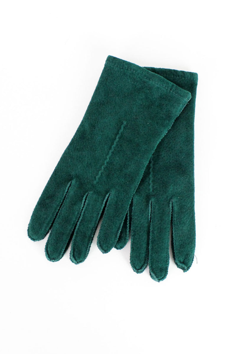 SALE...Forest Green Suede Gloves S/M