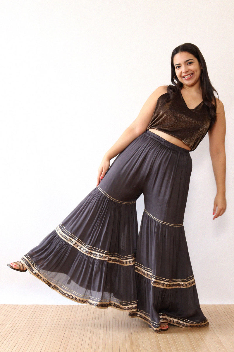 Starry Night Embellished Bell Bottoms M/L