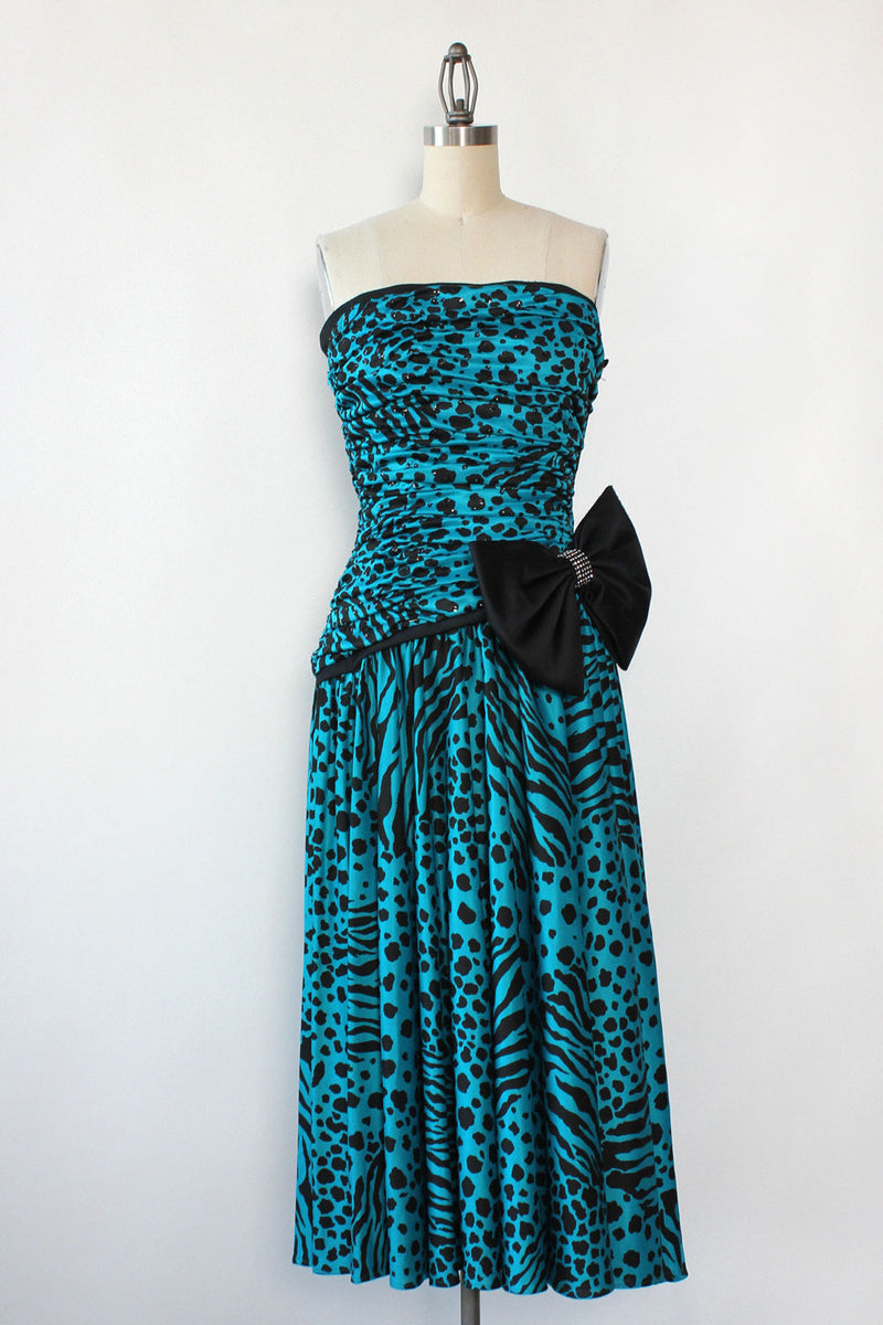 Flowy Bow Strapless Dress M