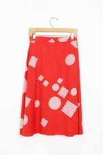 Trippy Coral Wrap Skirt