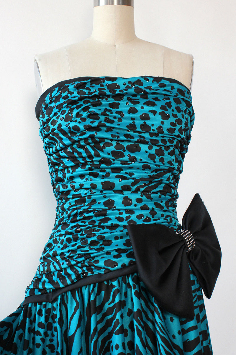 Flowy Bow Strapless Dress M
