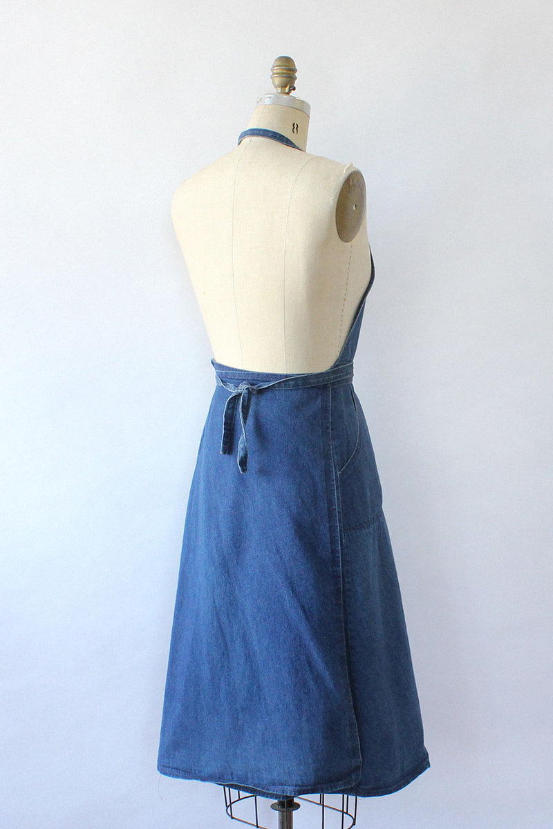 Denim Sailboat Wrap Dress S-L