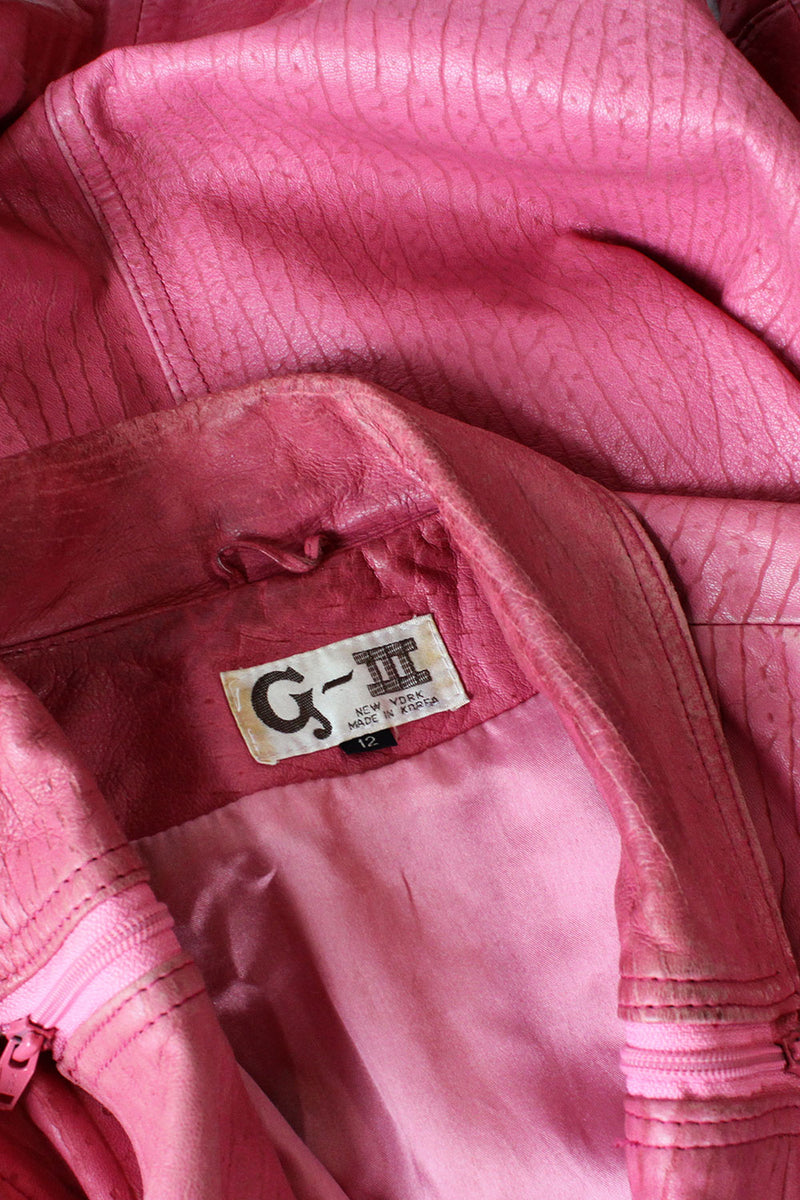 Pink Lady Leather Jacket S/M