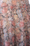 Mauve Floral Caped Dress S/M