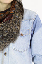 baroque paisley wool scarf | AS IS