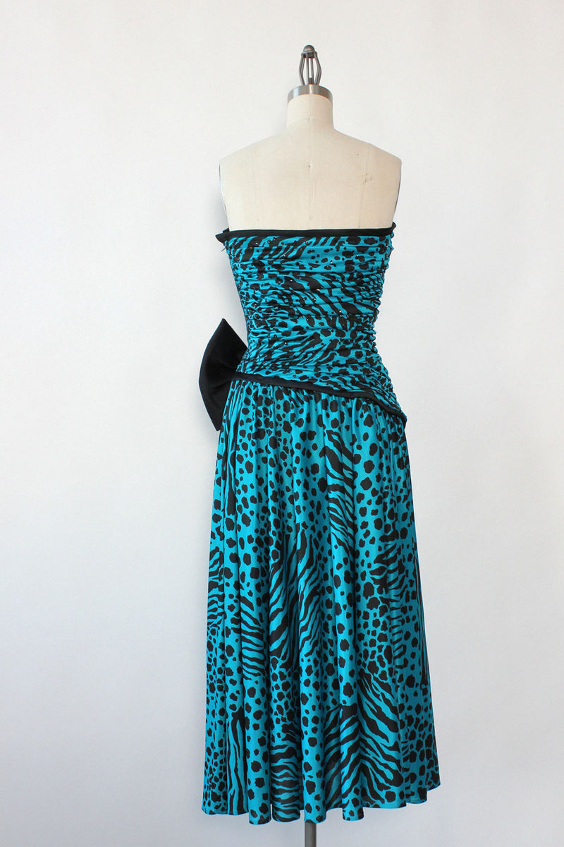 Flowy Bow Strapless Dress M