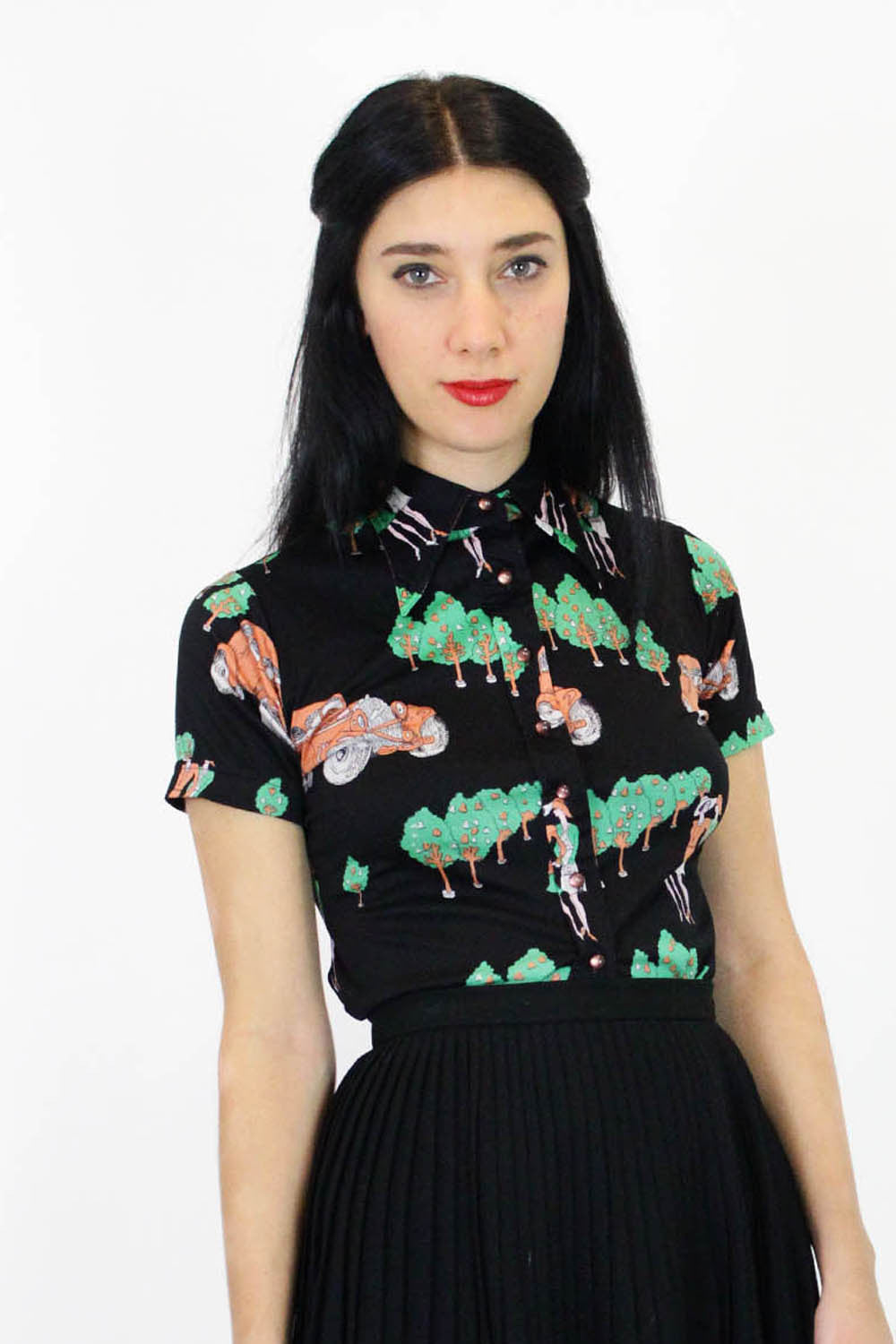 vintage novelty print shirt