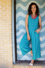 Teal Wide Leg Jumpsuit M