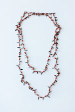 Coral Brass Chip Necklace