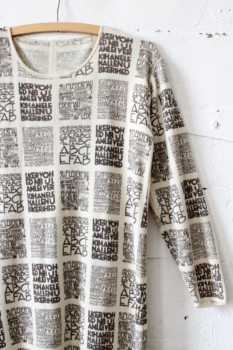Typography Nouveau Knit Dress L
